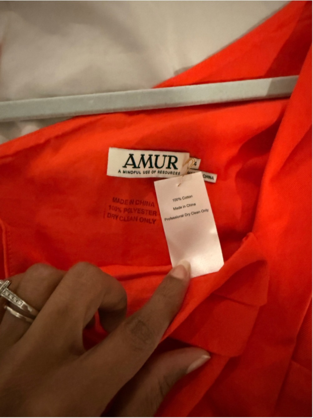 Women's AMUR One-Shoulder Cutout Jumpsuit Size 4 Orange - Picture 8 of 8